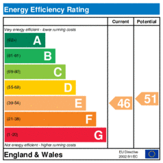 Energy Efficiency Rating: Current is 46, Potential is 51