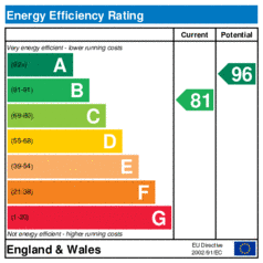 Energy Efficiency Rating: Current is 81, Potential is 96