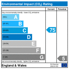 Environmental Impact Rating: Current is 75, Potential is 5